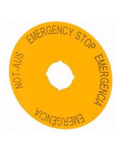 M22-XAK2 Emerg.Stop Label-Eaton