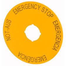 M22-XAK2 Emerg.Stop Label-Eaton