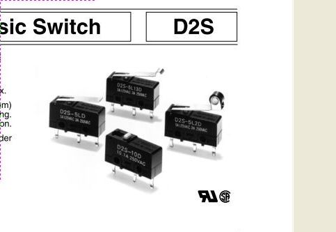 Omron D2S-10L Subminiature Basic Switch