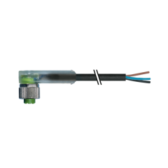 Murr Elektronik-7000-12381-6334000 M12 female 90° A-cod. with cable LED