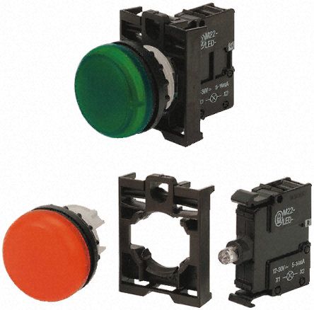M22-L-Y+M22-A+M22-LED230-W Indicator-Eaton