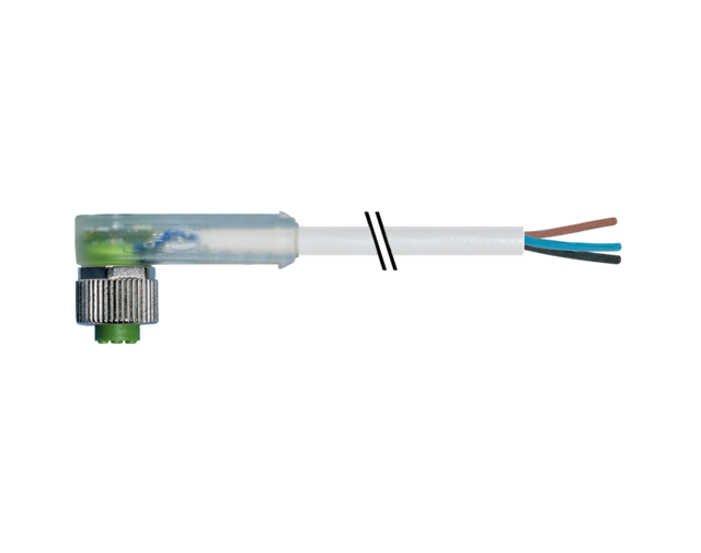 Murr Elektronik-7000-12381-2332000 M12 female 90° A-cod. with cable LED